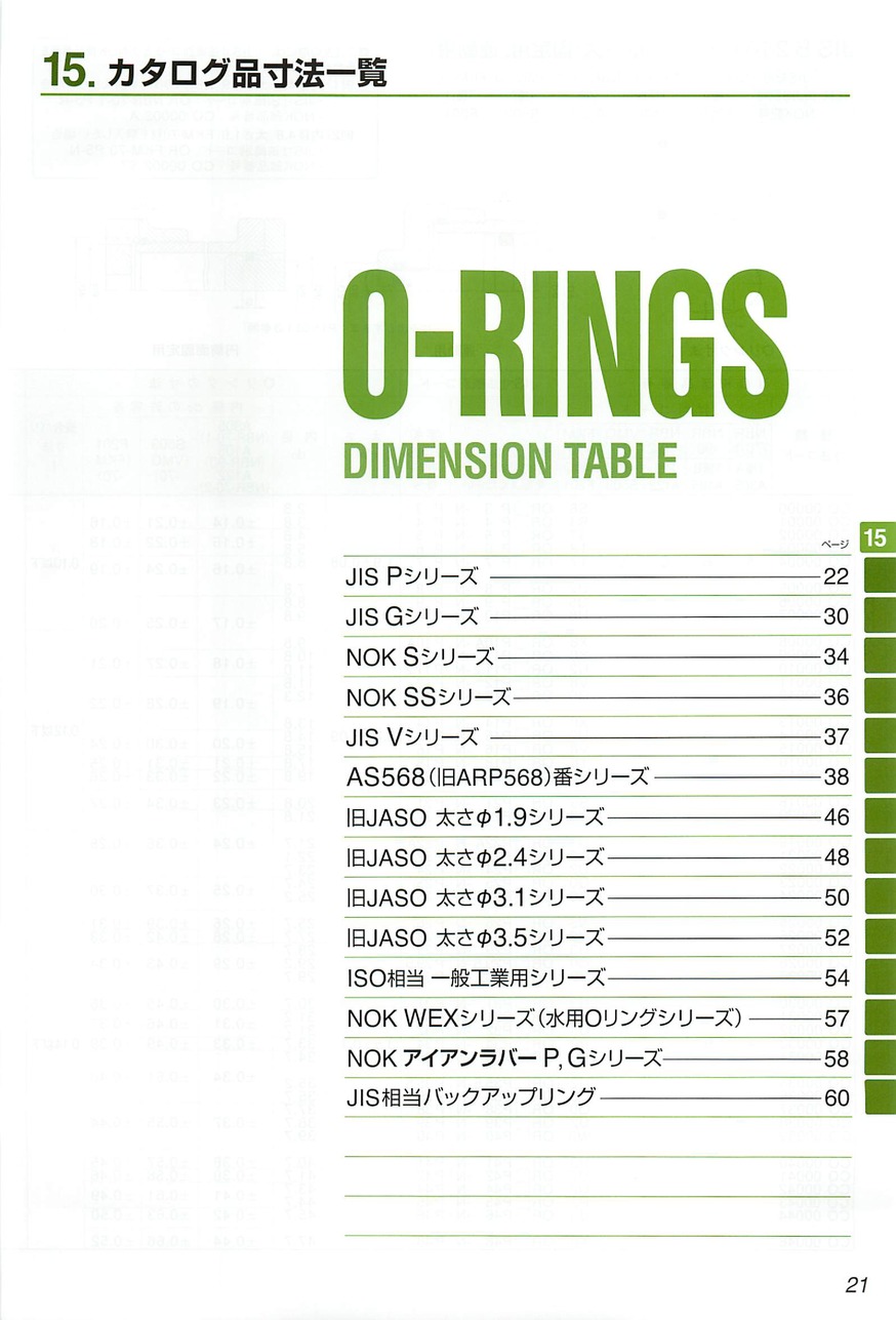 O-RINGS｜NOK(株)｜NOK｜デジアナEカタログ｜メカトロネット